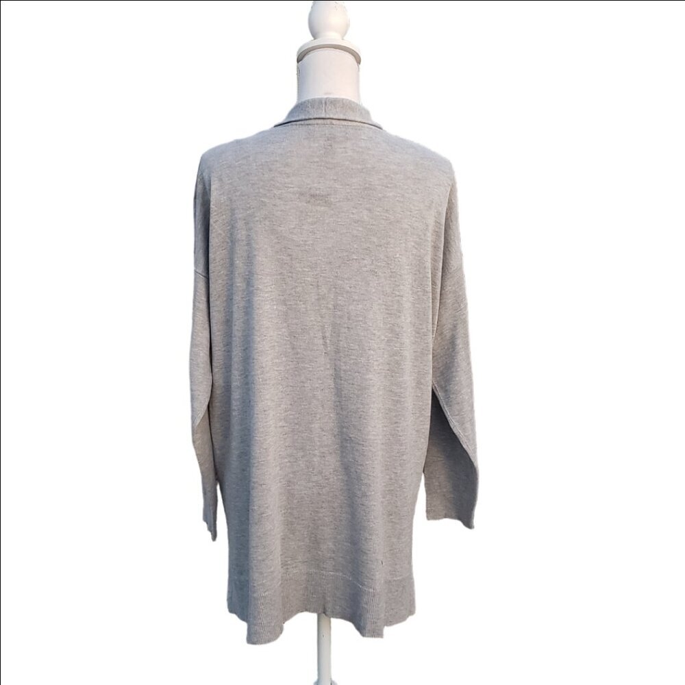 Chaps Gray Open Front Cardigan Size L NWT - Picture 4 of 9